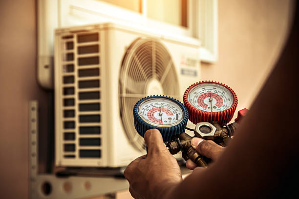 Professional Ductwork Repair technician working in Three Bridges, NJ